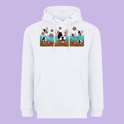French Bulldogs Heavyweight Hoodie Designed By Jasminsmagicworld