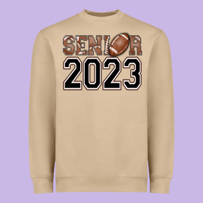 Senior 2023 American Football Heavyweight Sweatshirt Designed By Adodesignshop