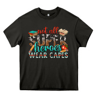 Asphalt not all superheroes wear capes with books Heavy Core Tee - texasbilliewilder