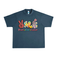 Midnight Navy peace love easter Urban Heavy Tee - AdoDesignShop