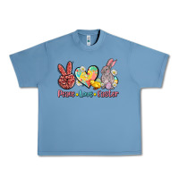 Pebble Blue peace love easter Urban Heavy Tee - AdoDesignShop