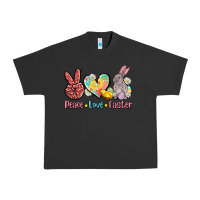 Pigment Black peace love easter Urban Heavy Tee - AdoDesignShop