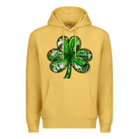 Antique Gold shamrock with leopard and cowhide Premium Hoodie - NancyCooperArtShop