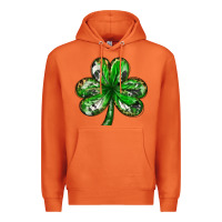 Carrot shamrock with leopard and cowhide Premium Hoodie - NancyCooperArtShop