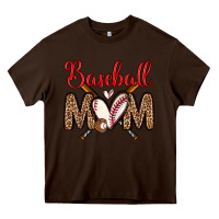 Chocolate Brown baseball mom Heavy Core Tee - Zillion Design Studio