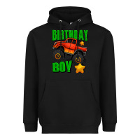 Black birthday boy monster truck Heavyweight Hoodie - Jasminsmagicworld