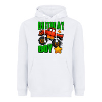 White birthday boy monster truck Heavyweight Hoodie - Jasminsmagicworld