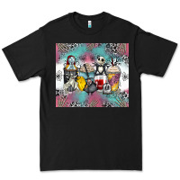 Black cartoon characters coffee cups Premium Tee - Zillion Design Studio