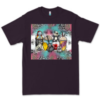 Plum cartoon characters coffee cups Premium Tee - Zillion Design Studio
