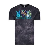 Cloud Black peace love winter ado Vintage Tee - AdoDesignShop