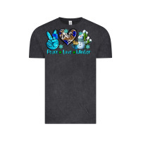 Vintage Black peace love winter ado Vintage Tee - AdoDesignShop