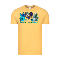 Vintage Mustard peace love winter ado Vintage Tee - AdoDesignShop