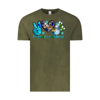 Vintage Olive peace love winter ado Vintage Tee - AdoDesignShop