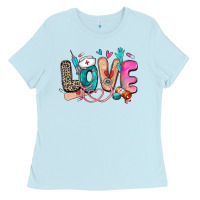 Baby Blue love nurse Ladies Tee - Zillion Design Studio