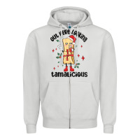 Dove Grey out here looking tamalicious christmas tamale Zipper Hoodie - MaliasSmallBusiness