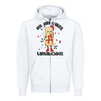 White out here looking tamalicious christmas tamale Zipper Hoodie - MaliasSmallBusiness