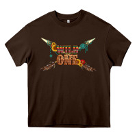 Chocolate Brown wild one with gemstone and sunflower Heavy Core Tee - Artiststas