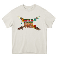 Cream wild one with gemstone and sunflower Heavy Core Tee - Artiststas