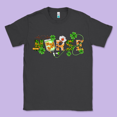 St Patricks Day Nurse Classic Tee Designed By Barkaloodesign