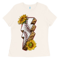 Bone sport baseball  lightning bolt Ladies Tee - texasbilliewilder