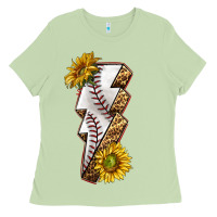 Matcha sport baseball  lightning bolt Ladies Tee - texasbilliewilder