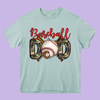 Baseball Dad Heavy Core Tee Designed By Zillion Design Studio