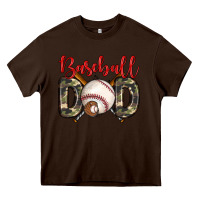 Chocolate Brown baseball dad Heavy Core Tee - Zillion Design Studio