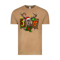 Joy With Reindeer Ado Vintage Tee | Teevron