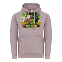 Let's Get Lucked Up Charolais And Black Angus Bull Vintage Hoodie | Teevron