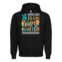 Black team kindergarten Zipper Hoodie - NancyCooperArtShop