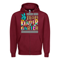 Burgundy team kindergarten Zipper Hoodie - NancyCooperArtShop