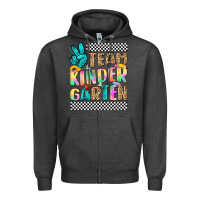 Charcoal Heather team kindergarten Zipper Hoodie - NancyCooperArtShop