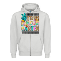 Dove Grey team kindergarten Zipper Hoodie - NancyCooperArtShop