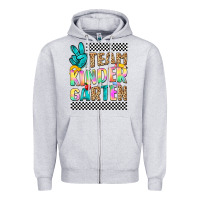 Heather Grey team kindergarten Zipper Hoodie - NancyCooperArtShop