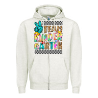 Oatmeal Heather team kindergarten Zipper Hoodie - NancyCooperArtShop