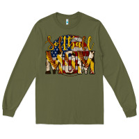 Army Green softball mom Long Sleeve Tee - Jasminsmagicworld