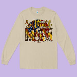 Softball Mom Long Sleeve Tee Designed By Jasminsmagicworld