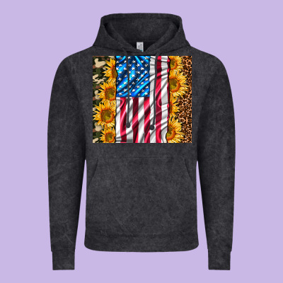 American Realistic Flag Vintage Hoodie Designed By Adodesignshop
