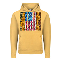 Vintage Mustard american realistic flag Vintage Hoodie - AdoDesignShop