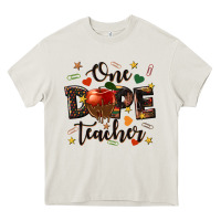 Cream one dope teacher Heavy Core Tee - texasbilliewilder