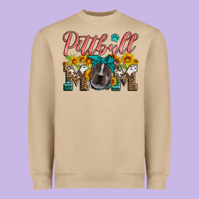 Pittbull Mom Heavyweight Sweatshirt Designed By Artiststas