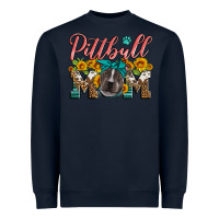 Navy pittbull mom Heavyweight Sweatshirt - Artiststas