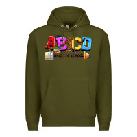 Army Green abcd back to school Premium Hoodie - NancyCooperArtShop