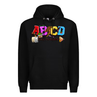Black abcd back to school Premium Hoodie - NancyCooperArtShop