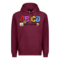 Burgundy abcd back to school Premium Hoodie - NancyCooperArtShop