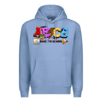 Colony Blue abcd back to school Premium Hoodie - NancyCooperArtShop