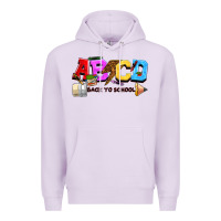 Lilac abcd back to school Premium Hoodie - NancyCooperArtShop