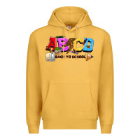 Mustard abcd back to school Premium Hoodie - NancyCooperArtShop
