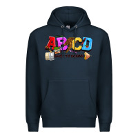 Navy abcd back to school Premium Hoodie - NancyCooperArtShop