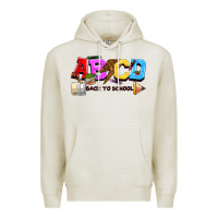 Oatmeal Heather abcd back to school Premium Hoodie - NancyCooperArtShop